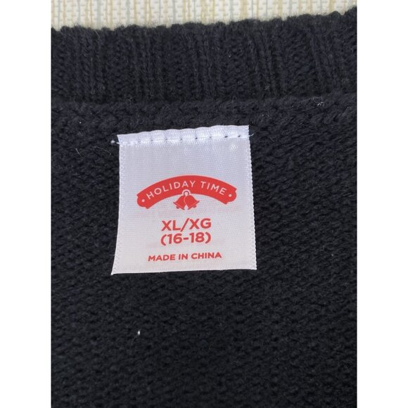 Holiday Time Merry Christmas Pullover Sweater Womens Size XL 16 18 Metallic - Picture 6 of 6